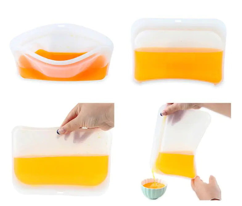 Eco-Friendly Silicone Food Storage Bags - Large Capacity