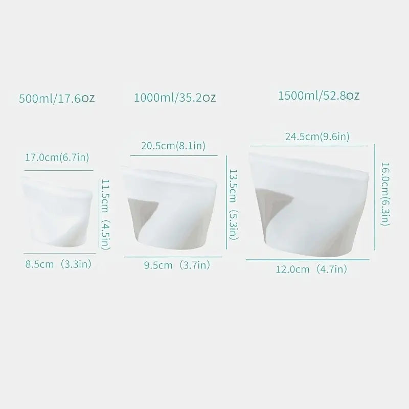 Reusable Silicone Food Storage Bags - BPA Free (1pc)