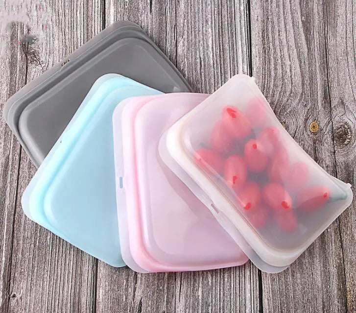 Eco-Friendly Silicone Food Storage Bags - Large Capacity